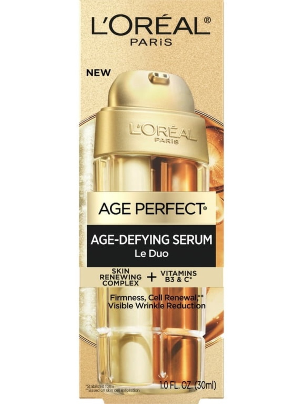 L'Oreal Paris Age Perfect Serum Le Duo Age-Defying Hydrating Face Serum, 1 fl oz
